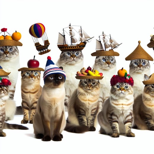 cats with ridiculous hats